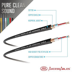 AxcessAbles 1/4-inch (6.35mm) TRS to 1/4-inch (6.35mm) TRS Multi-Color Balanced Stereo Patch Cables 6-Pack Outboard Gear & Patchbay Studio Cables External Effects Digital Analog Effects (1ft) - Open Box
