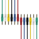 AxcessAbles 1/8-inch (3.5mm) TRS to 1/8-inch (3.5mm) TRS Balanced Minijack Stereo Patch Cables 6-Pack (1.5ft) Mobile Devices Outboard & Patchbay Studio External Digital Analog Effects - Open Box