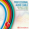 AxcessAbles 20ft Multi-Color 6.35mm 1/4" Balanced TRS Audio Cables (6 Pack) - TRS Speaker Patch Cables for Balanced Audio Connections