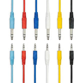 AxcessAbles 1/8 inch (3.5mm) TS to 1/8 inch (3.5mm) TS Unbalanced Mono Patch Cables |3.5mm TS Aux Cords 6 Pack (3ft)