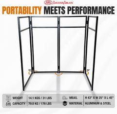 Portable DJ Facade Booth Table with White Scrim and Carry Case