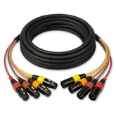XLR 4-Channel Male to Female Multi-Color Snake Cable