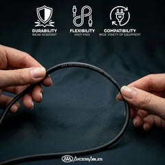 1/4-inch TS (Mono) Right Angle Guitar Audio Multi-Color Patch Cable 6-Pack