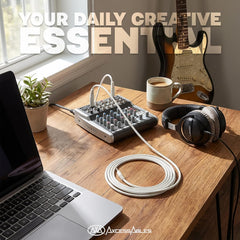 1/8-inch to 1/4-inch TRS Stereo Audio Cable 6-Pack – Multi-Color