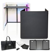Portable ES-01X Lightweight DJ Facade Booth 40" x 20" with Case and Scrims
