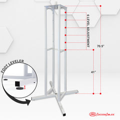 Portable Moving Head Light Totem Stand in White with Scrims - OB