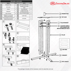 Portable Moving Head Light Totem Stand in White with Scrims - OB