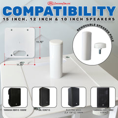 Totem Light & Speaker Stands with Black/White Scrims and Bag (Pair)