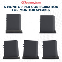 Studio Monitor Isolation Pads – 5" High-Density Acoustic Foam Speaker Pads