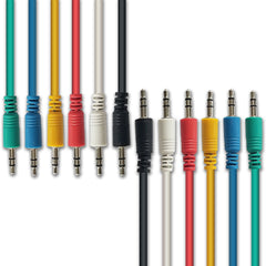 1/8-inch TRS (Stereo) Multi-Color Balanced Patch Cables (6 Pack)