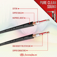 1/4-Inch TS (Mono) Straight to Right Angle Multi-Color Cables (6 Pack)