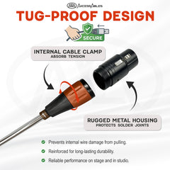 XLR 4-Channel Male to Female Multi-Color Snake Cable