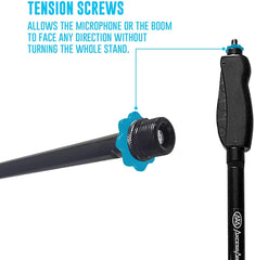 Quick Grip Height Adjustment Mic Stand Heavy Base and Boom Extension