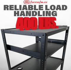 Mobile AV Utility Cart with Locking Casters and Pullout Keyboard Tray