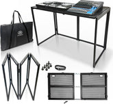 Portable DJ Table Mobile Mixing Console Workstation Event Desk