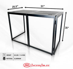 Portable DJ Table Mobile Mixing Console Workstation Event Desk