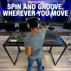 Portable DJ Table Mobile Mixing Console Workstation Event Desk