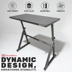Adjustable Portable Heavy-Duty, Keyboard Stand with Flat Tabletop