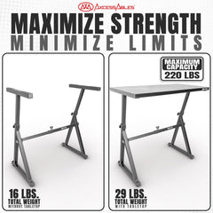 Adjustable Portable Heavy-Duty, Keyboard Stand with Flat Tabletop
