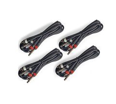 Dual 1/4-Inch TS (Mono) to Dual RCA (Mono) Audio AUX Stereo (6ft)