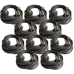 XLR Male to XLR Female Balanced Audio Microphone 3-Pin Cable (50ft)