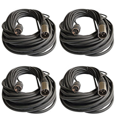 XLR Male to XLR Female Balanced Audio Microphone 3-Pin Cable (50ft)
