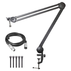 Large Heavy Duty Desk Mounted Mic Boom Stand 5LB Capacity