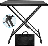 Portable DJ Table Stand with Double-X Braced Keyboard Stand and Carry Bag
