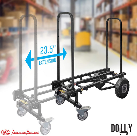 AxcessAbles Dolly Folding Hand Truck, Platform Cart, Moving Dolly. Great for Warehouse, Transport, Deliveries, Drummers, Musicians, Roadies and More!