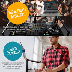 Portable Folding DJ Laptop Stand with Bag, Black or White