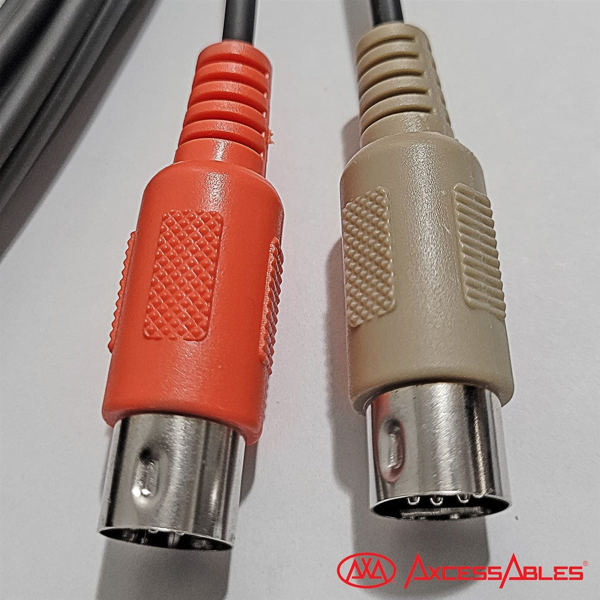 AxcessAbles MID-203 Dual 5-Pin to Dual 5-Pin MIDI Cable (10 ft). MIDI (Musical Instrument Digital Interface) Cable for Digital Keyboards, Synthesizers, Audio Interfaces.
