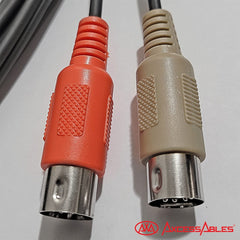 AxcessAbles MID-203 Dual 5-Pin to Dual 5-Pin MIDI Cable (10 ft). MIDI (Musical Instrument Digital Interface) Cable for Digital Keyboards, Synthesizers, Audio Interfaces.