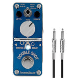 AxcessAbles DOUBLE SHOT Delay Guitar Pedal w/ AxcessAbles Instrument Cable