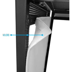 Rent a Portable DJ Facade Booth Table with Black and White Scrims (ES-01)