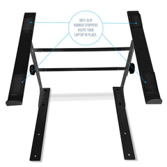 Adjustable DJ Laptop Controller Stand with Table Clamps, Black or White