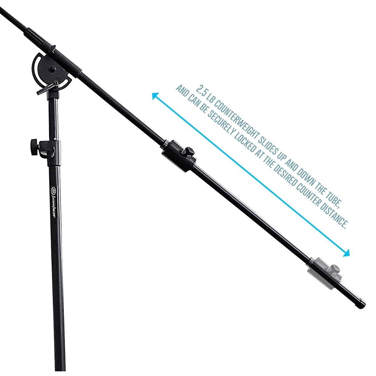 AxcessAbles Professional Heavy Duty Studio Overhead Boom Stand with Wheels | Telescoping Arm | Folding Tripod Legs| Mic Boom Stand | Shotgun Video Mic Stand | (MB-W)