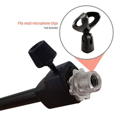Heavy-Duty Tripod Low Profile Microphone Stand with Telescoping Boom