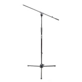 AxcessAbles MS-101 Microphone Stand with Boom Arm – Adjustable 37"-64", 30" Boom, Folding Tripod Base, Portable Floor Mic Stand for Singing, Podcasting, Recording, Studio & Stage
