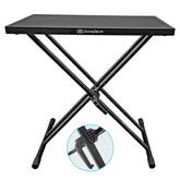 Portable DJ Table Stand with Double-X Braced Keyboard Stand - OB