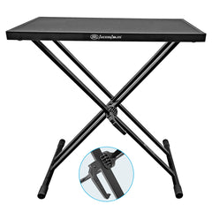 Portable DJ Table Stand with Double-X Braced Keyboard Stand