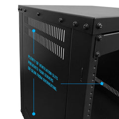 12U 19-Inch AV Rolling Equipment Rack Cabinet with Locking Wheels