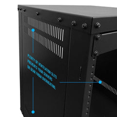 22U 19-Inch AV Rolling Equipment Rack Cabinet with Locking Wheels