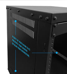 8U 19-Inch AV Rolling Equipment Rack Cabinet with Locking Wheels