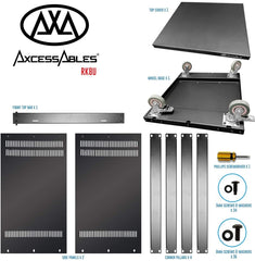 8U 19-Inch AV Rolling Equipment Rack Cabinet with Locking Wheels - Open Box