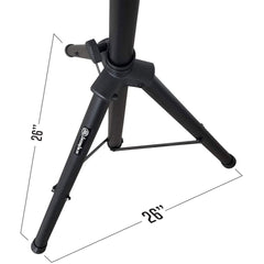 Portable Heavy-Duty DJ Speaker Tripod Stands (Pair) with Bag