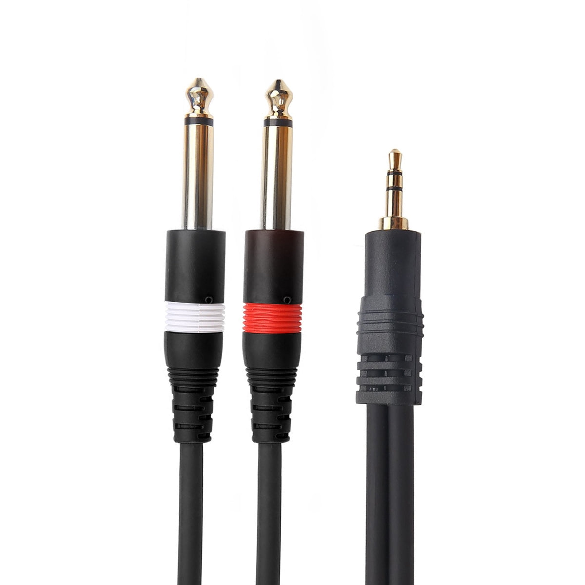 3.5mm Stereo Minijack TRS to Dual XLR Male Audio Cable 10ft | AxcessAbles |  TRS18-DXLR403M