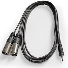 1/8-Inch TRS (Stereo) Male to Dual Male XLR Audio Y-Splitter Cable (10ft)