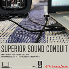 1/8-inch TRS (Stereo) to Dual 1/4-inch TS (Mono) Breakout Cable (3ft)