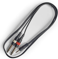 1/8-inch TRS (Stereo) to Dual 1/4-inch TS (Mono) Breakout Cable (3ft)