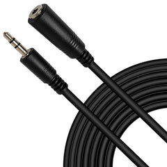 1/8-inch TRS Male to Female (Stereo) Headphone AUX Extension Cable (10ft)